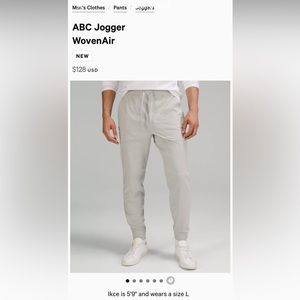Mens Lululemon Joggers NWT